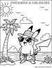 Pikachu adore la plage